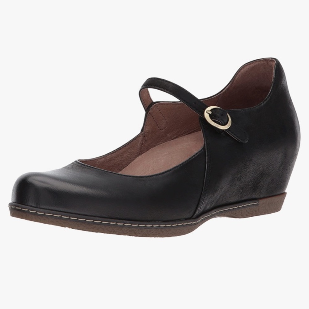 Dansko Loralie Mary Jane Flat Size 39 Black